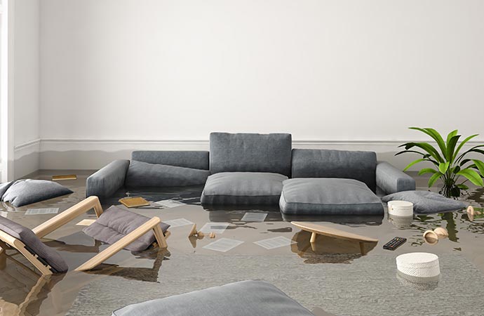 flood in apartment water damage restoration