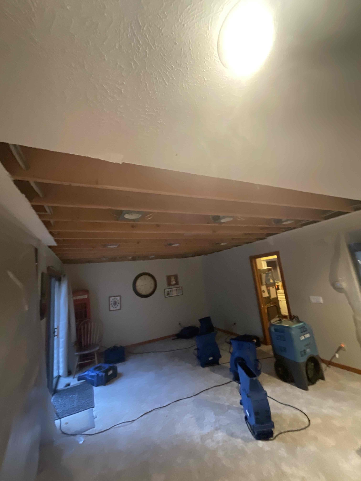 Drying of of Ceiling and floors