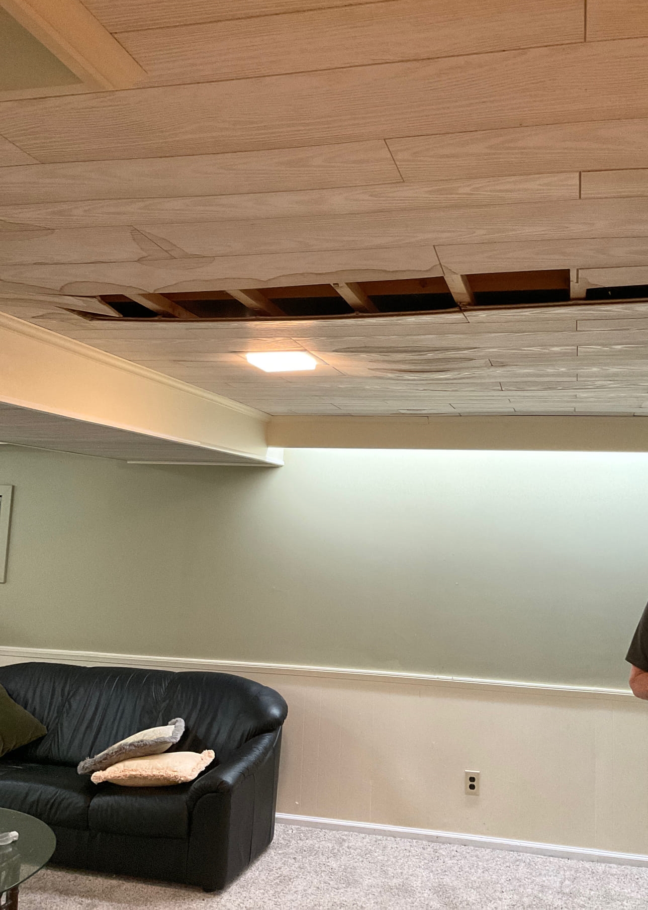 Wet Ceiling from Pipe Leak 